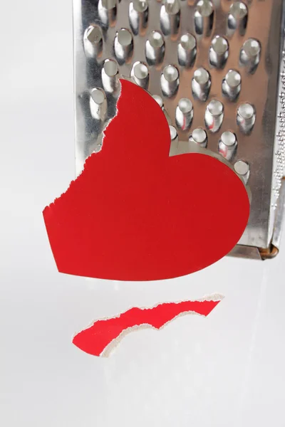 Fragmentary paper heart — Stock Photo, Image