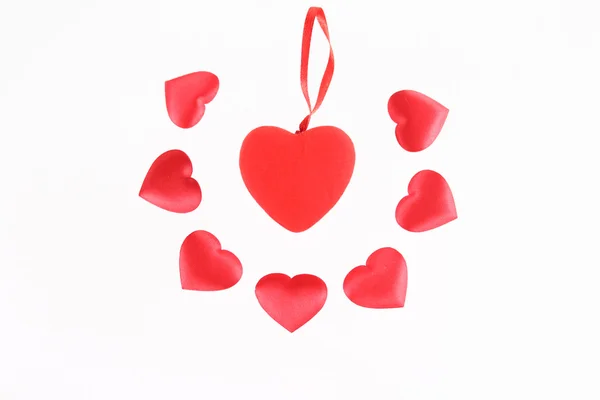 Red hearts decoration — Stock Photo, Image