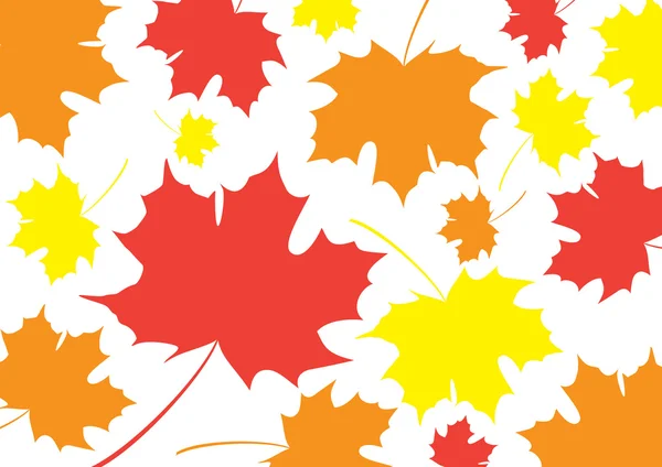 秋天的叶子背景 — 图库矢量图片