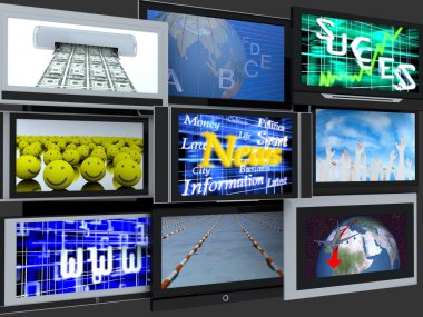 TV screens clipart