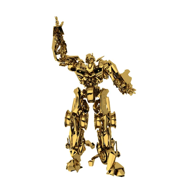 Robô dourado — Fotografia de Stock