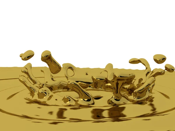 ゴールデン水しぶき — ストック写真
