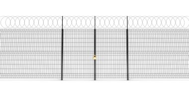 Metal fence clipart