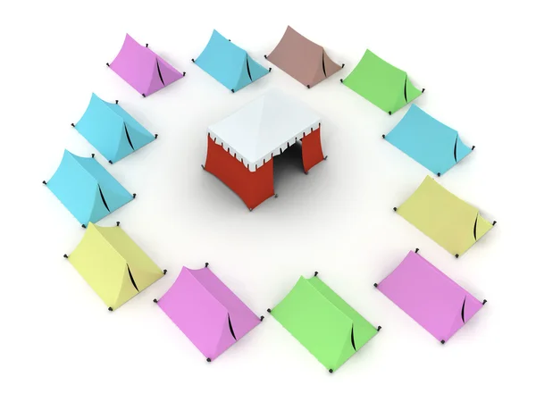 Colored Tents — Stock Photo, Image