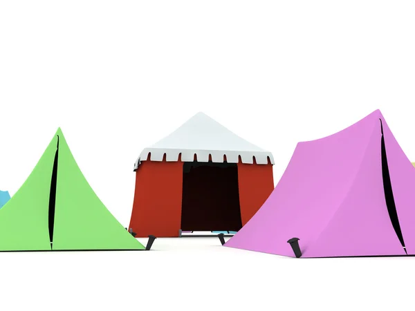 Цветные палатки — стоковое фото