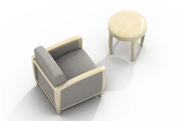 Sessel und Tisch — Stockfoto