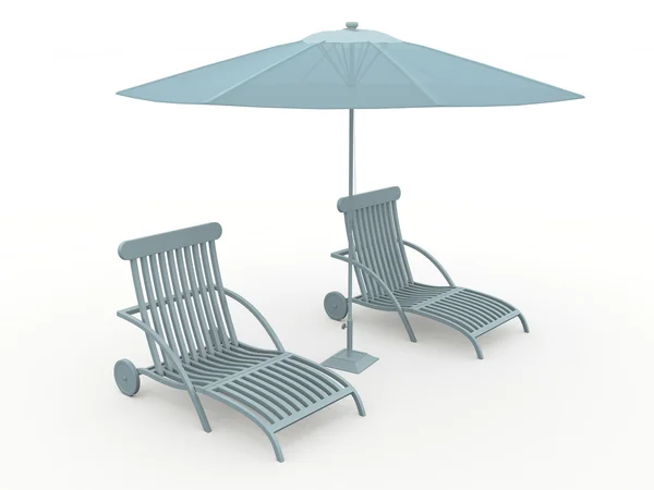 stock image Bench and umbrella