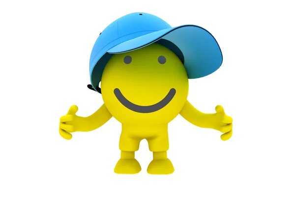 The smiley in a cap — Stock Photo, Image