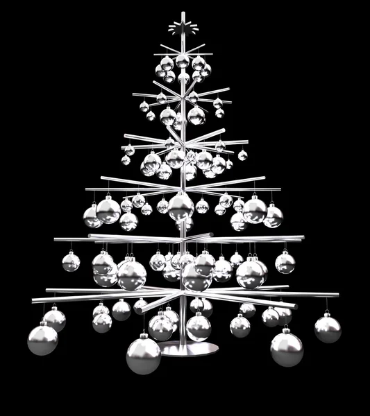 Árvore de Natal metálica — Fotografia de Stock
