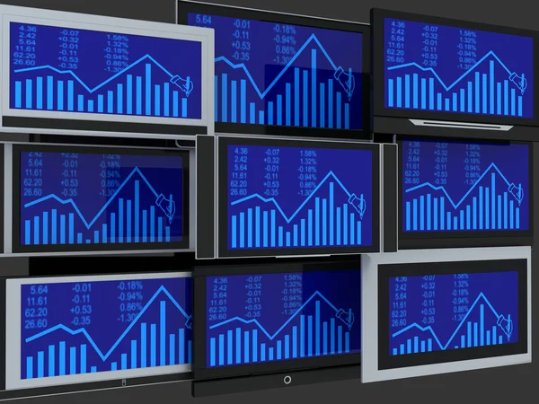 Fernsehbildschirme — Stockfoto