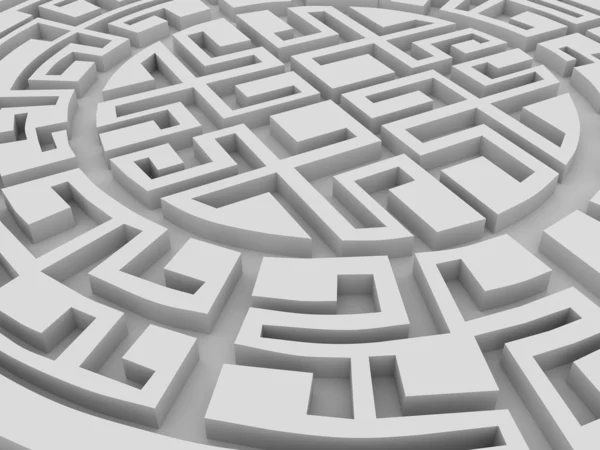 Okrągłe labirinth — Zdjęcie stockowe