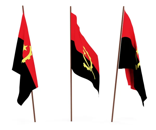 Angolas flag - Stock-foto