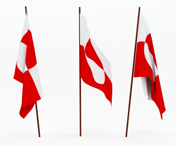Bandeira da Gronelândia — Fotografia de Stock