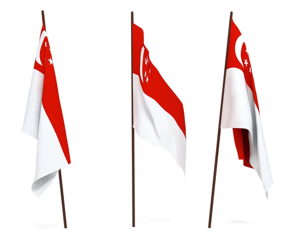 Bandera de Singapore — Foto de Stock