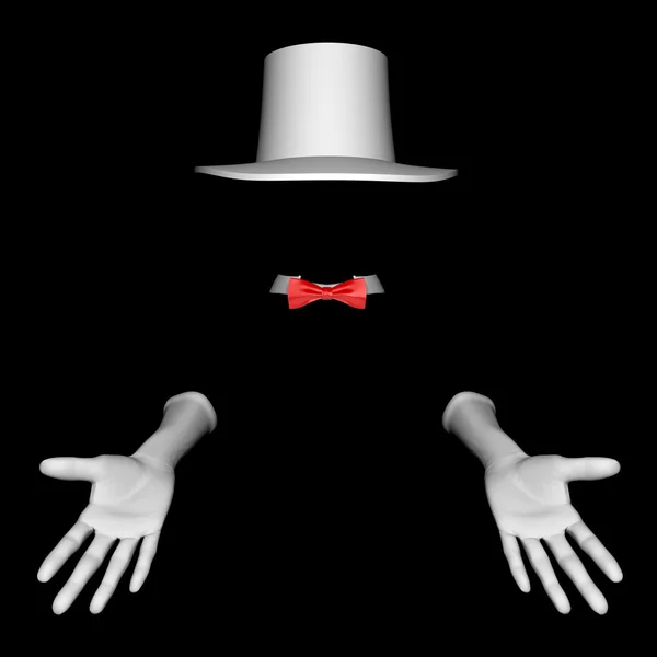 Chapeau et gants magicien — Photo