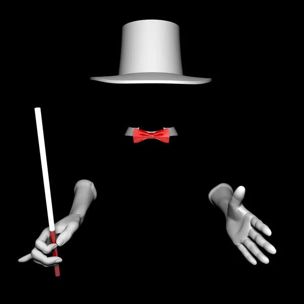 Sihirbaz şapka ve eldiven — Stok fotoğraf