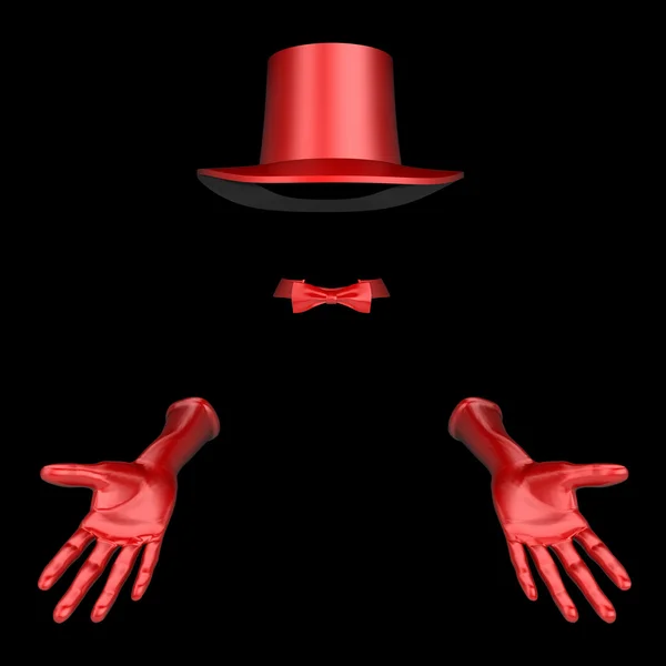 魔术师的帽子和手套 — 图库照片