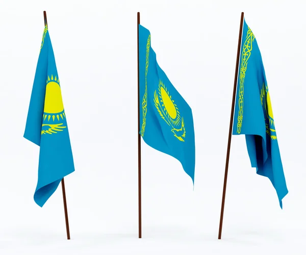 Flaga Kazachstanu — Zdjęcie stockowe