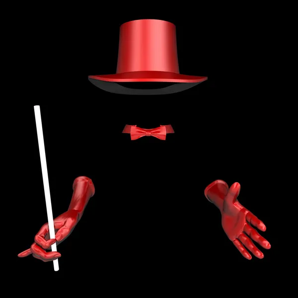 Magician hat and gloves — Stock Photo, Image