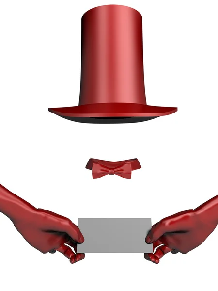 魔术师的帽子和手套 — 图库照片