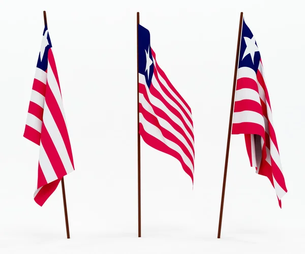 Bandera de Liberia — Foto de Stock