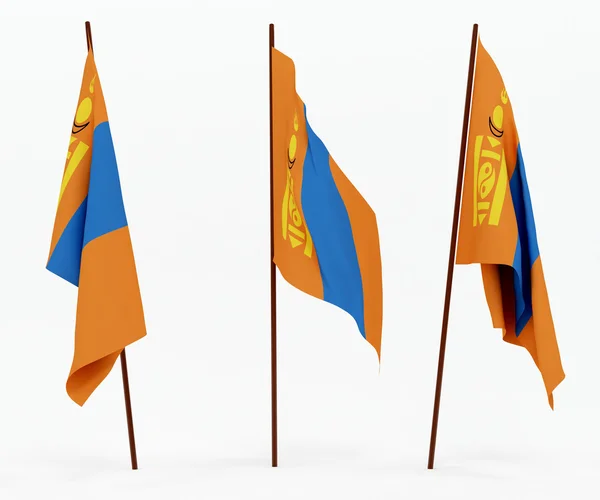 Moğolistan bayrağı — Stok fotoğraf