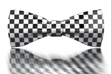 Checkered bow-tie clipart