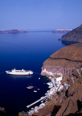 Santorini port clipart