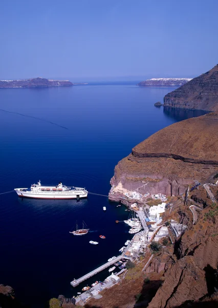 Santorini Hafen — Stockfoto