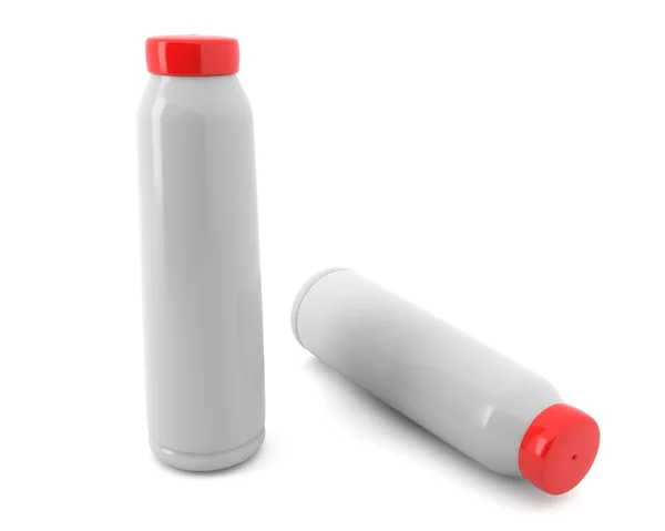 Dvě plastové lahve — Stock fotografie