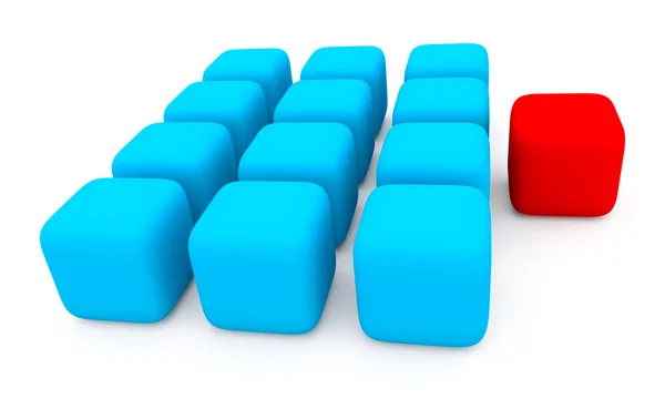 Red and blue cubes — Stock Photo, Image