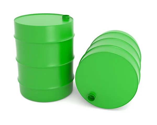 两个绿色桶 — 图库照片