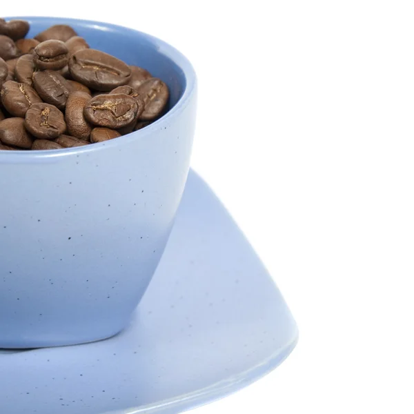 Kopp med kaffe bönor — Stockfoto