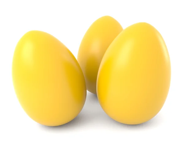 Tre gylne egg – stockfoto