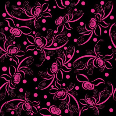 Pink vegetable pattern clipart