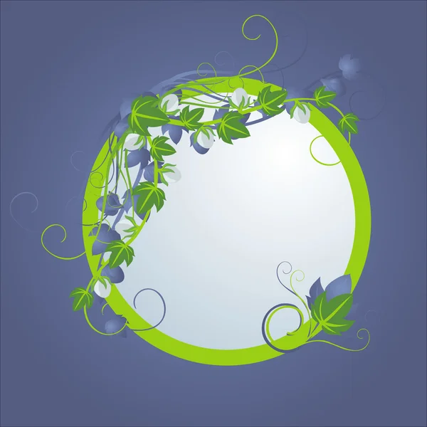 Vignette ronde avec motif de légumes — Image vectorielle
