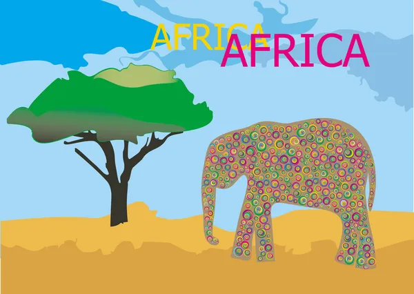 Sabana africana — Archivo Imágenes Vectoriales