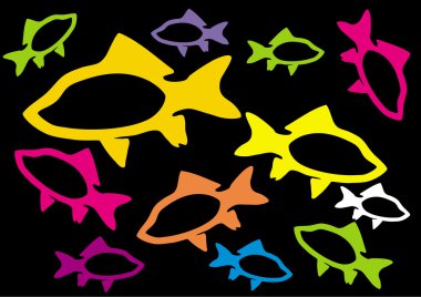 Colour fish clipart