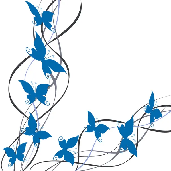 Titelseite Schmetterling und Linie — Stockvektor