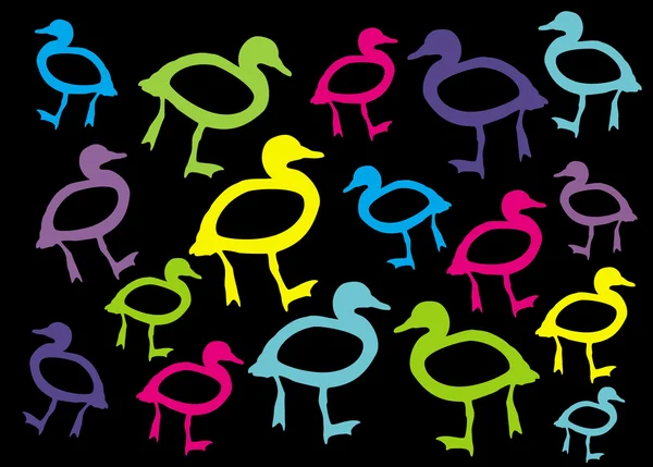 Canard de couleur — Image vectorielle