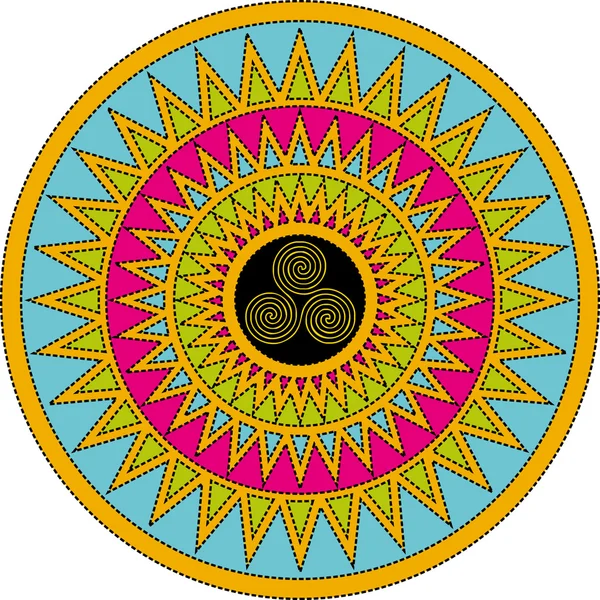 Ornement circulaire lumineux — Image vectorielle
