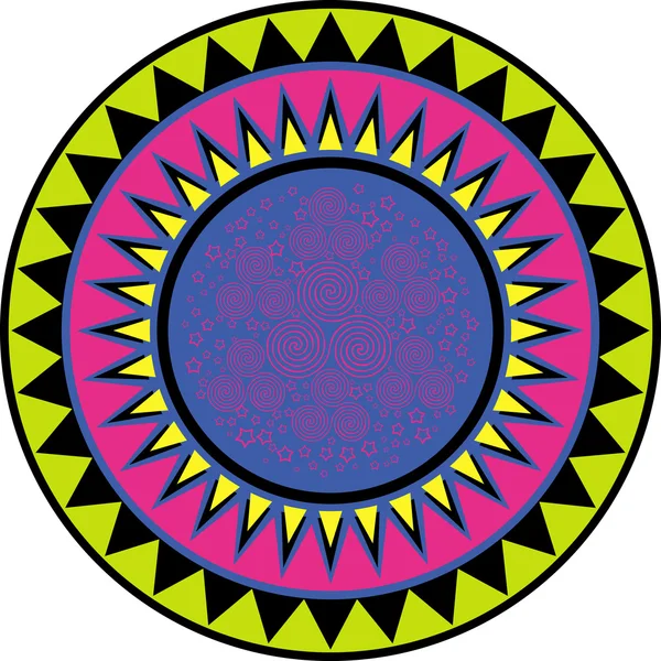 Яркий круглый орнамент — стоковый вектор
