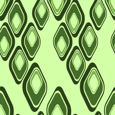 Geometric green patterns clipart