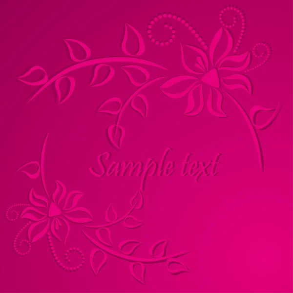 Patrón de rosa vegetal en rosa — Vector de stock