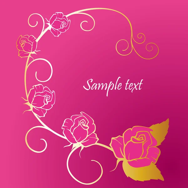 Or et rose — Image vectorielle