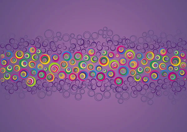 Círculos de color sobre fondo lila — Archivo Imágenes Vectoriales