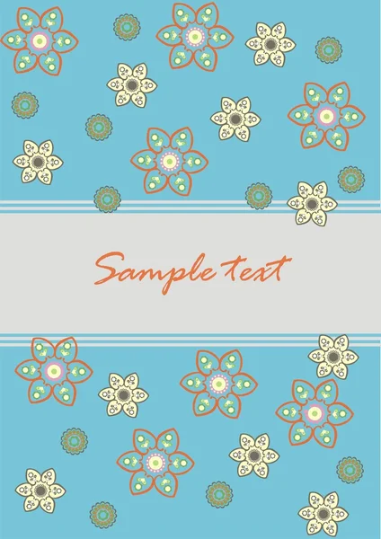 Floral blue background — Stock Vector