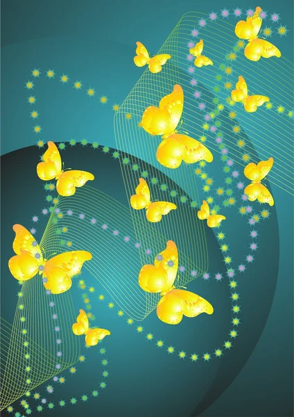 Papillon jaune — Image vectorielle