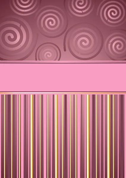 Página de título rosa de espirales — Vector de stock