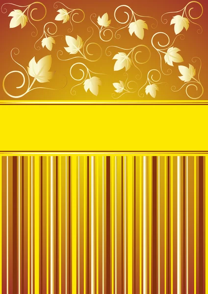 Narancssárga címlapon növényi minták — Stock Vector